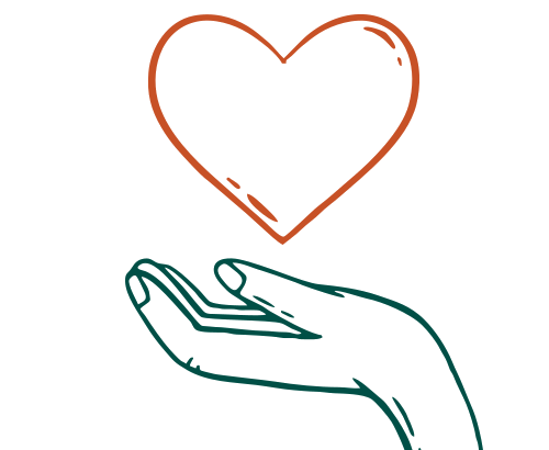 Cœur dans une main — soutien