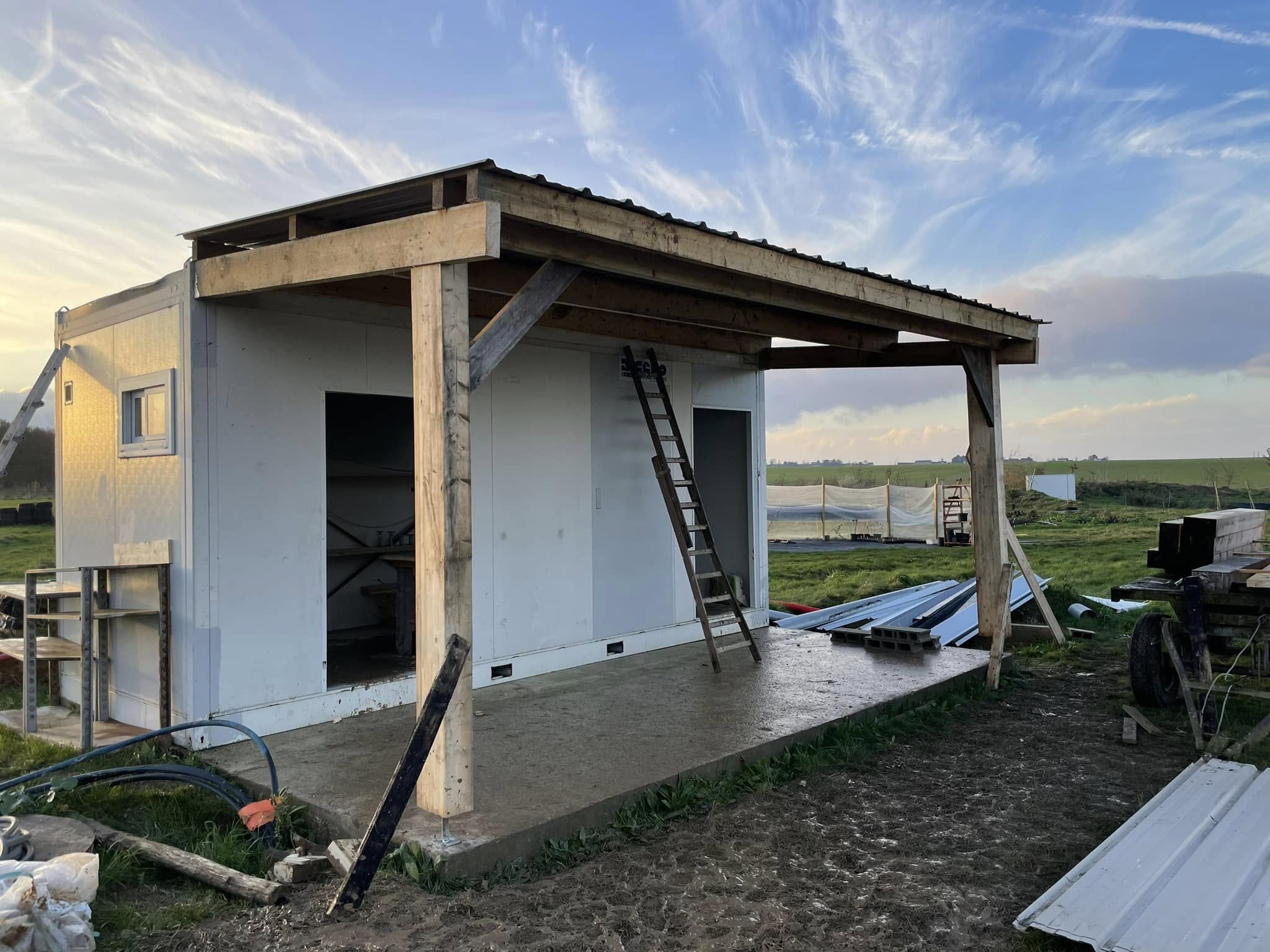 Construction de notre auvent